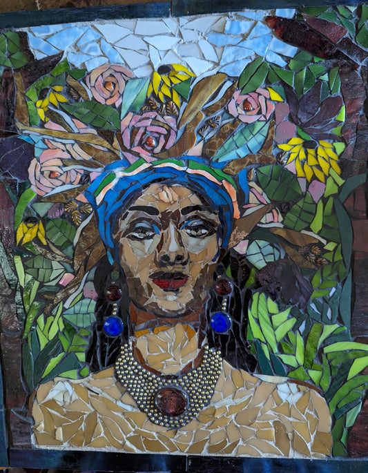 Nature's Guardian Goddess Mosaic